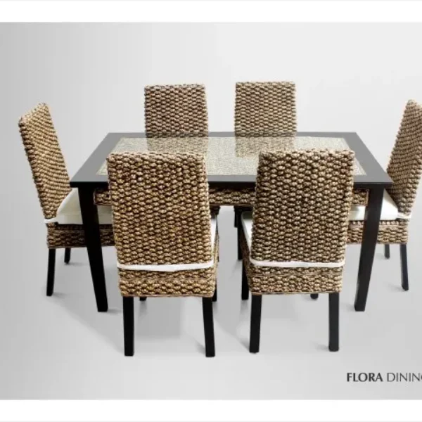 Flora Wicker Dining Set