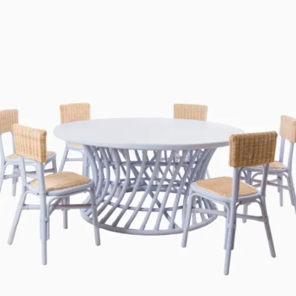 Hen Rattan Kids Chair and Table Set