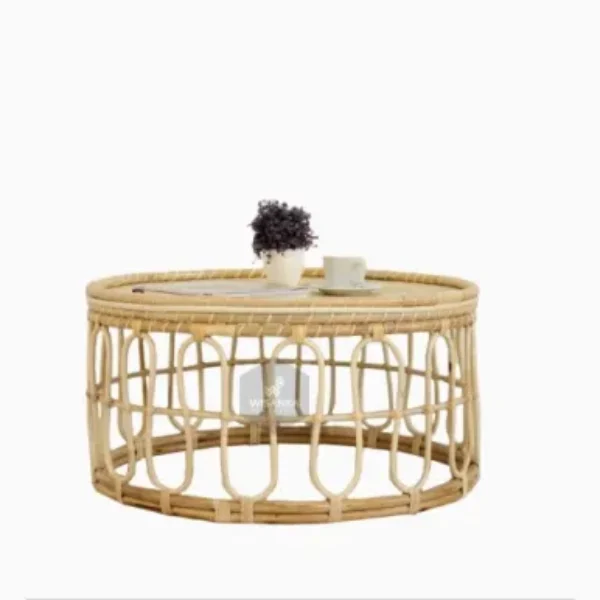 Sofie Rattan Round Coffee Table